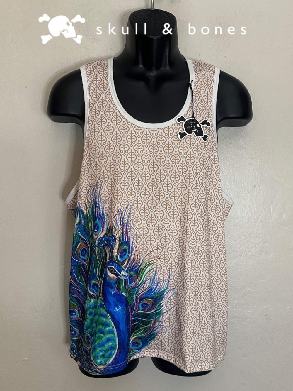 Skull & Bones Tank Top Medium New with tags MSRP $48 90% polyester/10% elastane